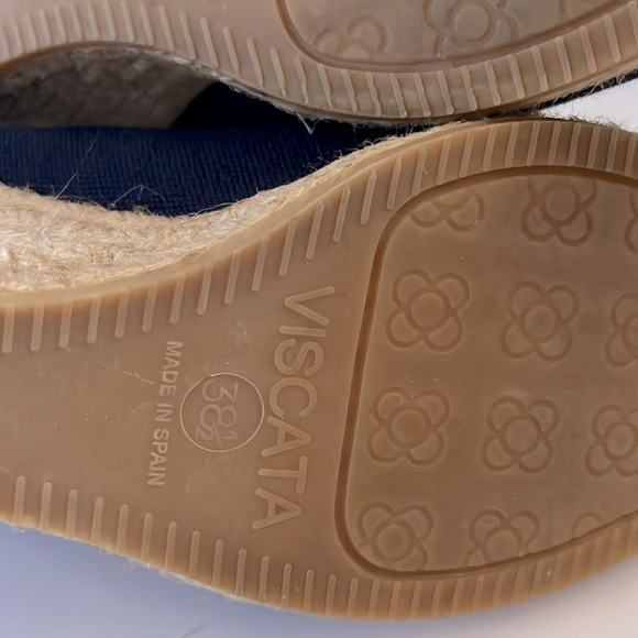 VISCATA Women's Navy Espadrille Wedges - Picture 9 of 10